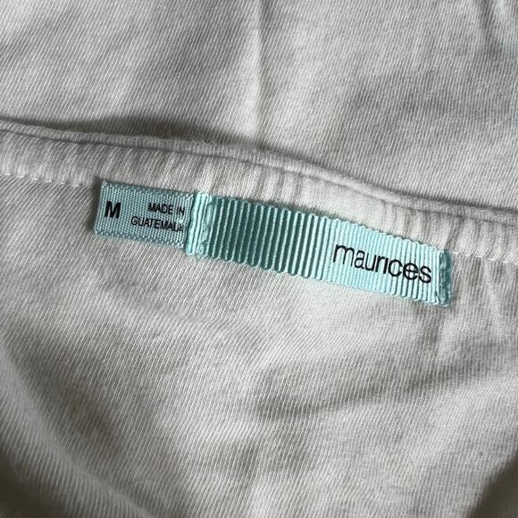 Maurices Womens Strapless Bandeau Tank Top with Shelf Bra Cream Silver Medium - Picture 9 of 11